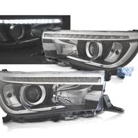 FARI PER TOYOTA HILUX 16- LUCE DIURNA SFONDO NERO