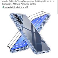 cover trasparente+2 vetrini per Samsung A57
