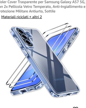 cover trasparente+2 vetrini per Samsung A57