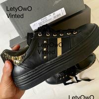 Scarpe Nero Giardini Sneakers nere donna in pelle