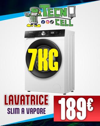 LAVATRICE SLIM 7kg A Vapore