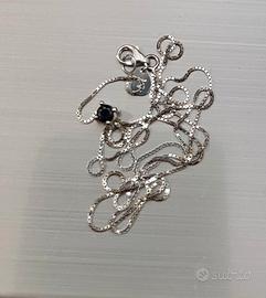 collana oro 750% con diamante Davite e D. - NUOVO-