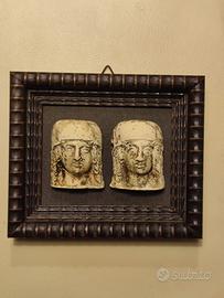 Sculture 2 volti cornice
