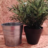 13 piante ikea + 13 vasi alluminio 