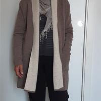 Maxi Cardigan misto lana e angora