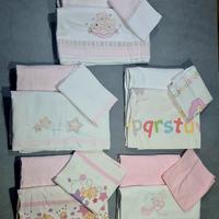 set di lenzuola per culla/navicella