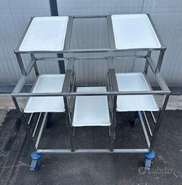 Carrello porta vassoi / teglie da 1100 inox