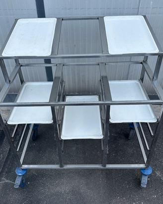 Carrello porta vassoi / teglie da 1100 inox