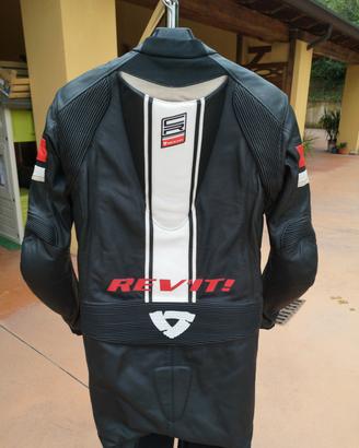 tuta moto 50 rev'it intera in pelle perfetta