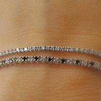 Coppia di rafinati bracciali tennis
