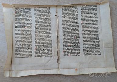 Antico foglio a stampa gotica latina,  Legenda 