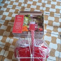 bicchieri in vetro con cannuccia 