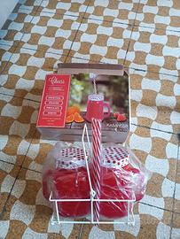 bicchieri in vetro con cannuccia 