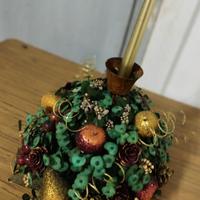 Centro tavolo Candela natalizia