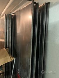 Pannelli acciaio camerini negozio con specchio