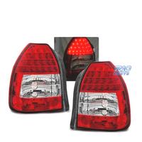 FANALI PER HONDA CIVIC 3P 95-01 LED ROSSO CRISTALL