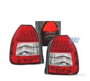 FANALI PER HONDA CIVIC 3P 95-01 LED ROSSO CRISTALL