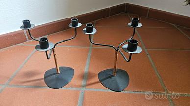 Candelabri vintage ferro battuto