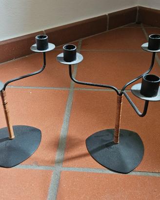 Candelabri vintage ferro battuto