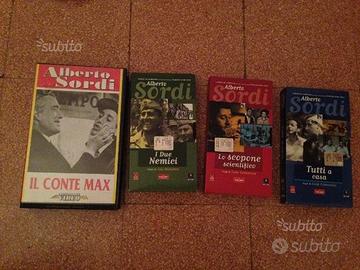 Lotto di 4 vhs originali di film di alberto sordi