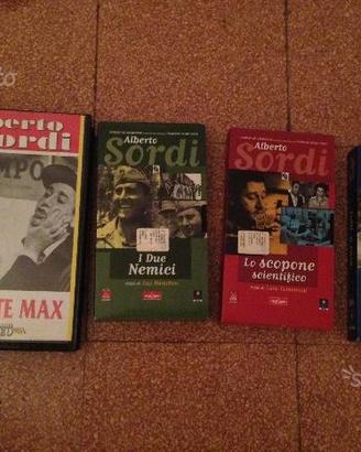 Lotto di 4 vhs originali di film di alberto sordi