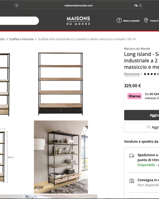 Scaffale legno e metallo PERFETTO STATO