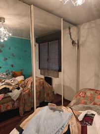 armadio 3 ante bianco zona trucco 6 cassetti