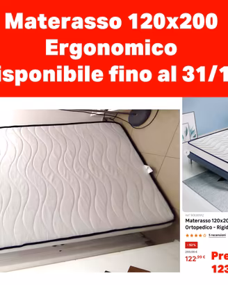 MATERASSO 120 X 200 Ergonomico