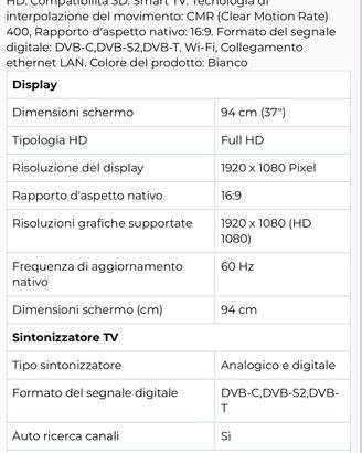 smart tv samsung  37 pollici