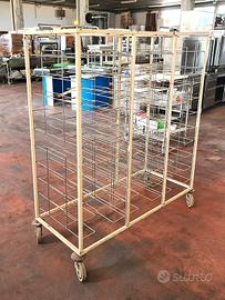 carrello triplo porta teglie usato