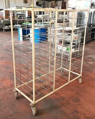 carrello triplo porta teglie usato