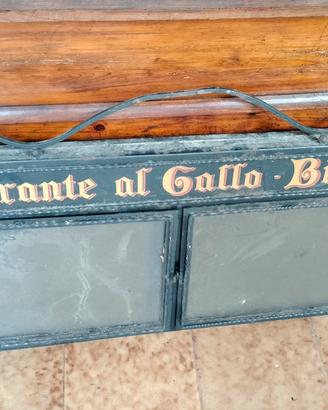 Tabella Insegna in Metallo Vintage Ex Locale