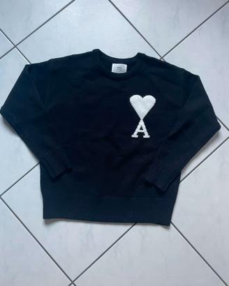 Maglione AMI Nero Taglia M Nuovo