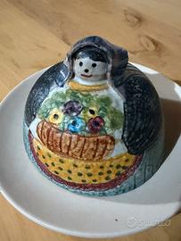 Campanella decorativa in ceramica dipinta a mano