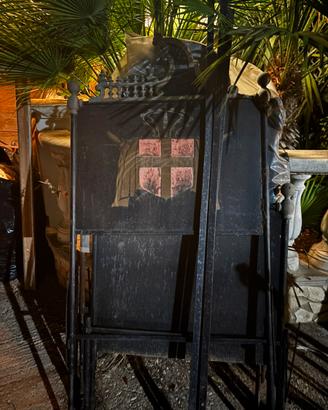 Letto antico in ferro battuto del 800