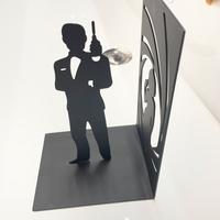 Fermalibri in metallo di colore nero