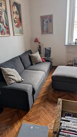 divano letto Ikea con Pouf