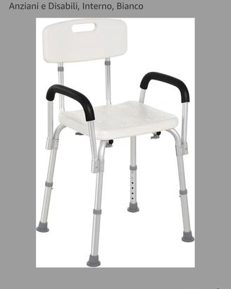 sedia per doccia regolabile Homcom