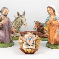 PRESEPE 30 CM COMPLETO gesso cartapesta Euromarchi