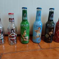 Set di 6 bottiglie con decorazioni Vintage