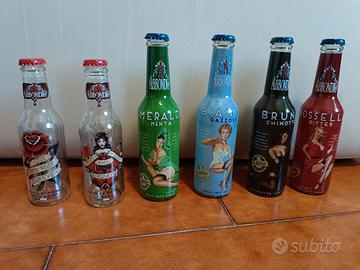 Set di 6 bottiglie con decorazioni Vintage