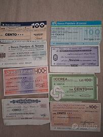"Lotto 38 Miniassegni Anni '70 - con RARO 300 Lire