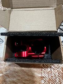 attacco manubrio bici rosso ergal