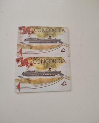 TITOLO:
Coppia di Costa Card Nave Costa Concordia 