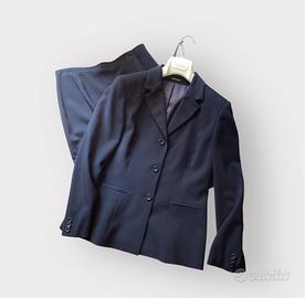 Completo blazer + gonna tubino blu