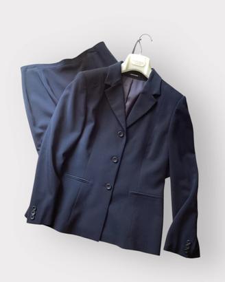 Completo blazer + gonna tubino blu