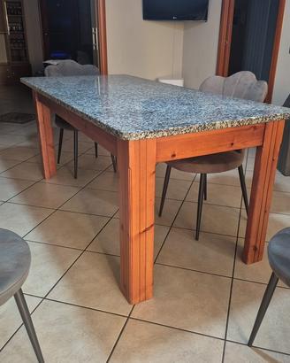 Tavolo per interno con piano di marmo