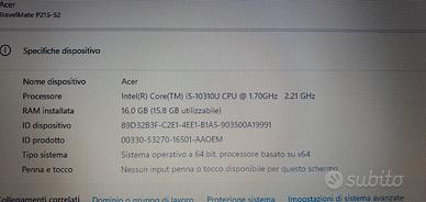 Pc Portatile Acer p215-p2 