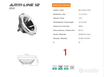 Stock lampadine led 250 pz.