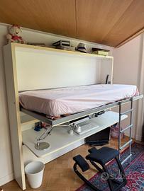 Mobile letto a ribalta - scrivania Clever